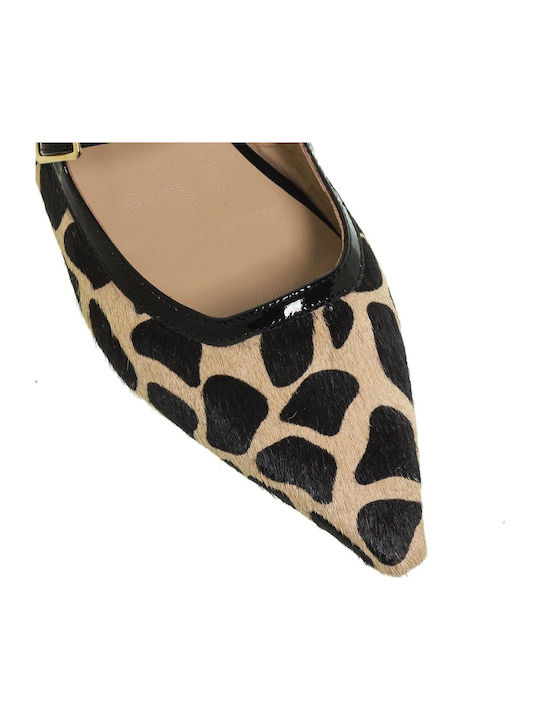 Pointy Slingback Ballerinas Beige