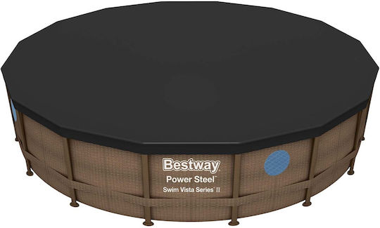 Bestway Frame Προστατευτικό Κάλυμμα Πισίνας Μπλε 488x120εκ.