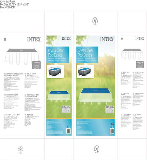 Intex Solar Rectangular Pool Cover 549x274cm 1pcs