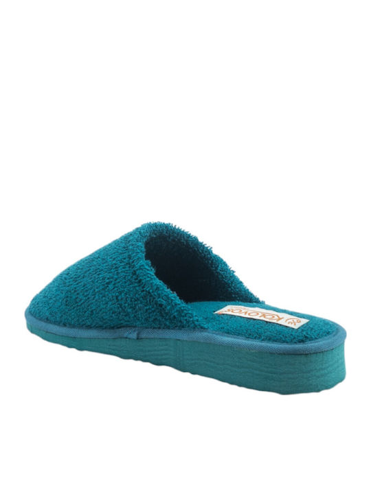 Closed Terry Women's Slippers Green