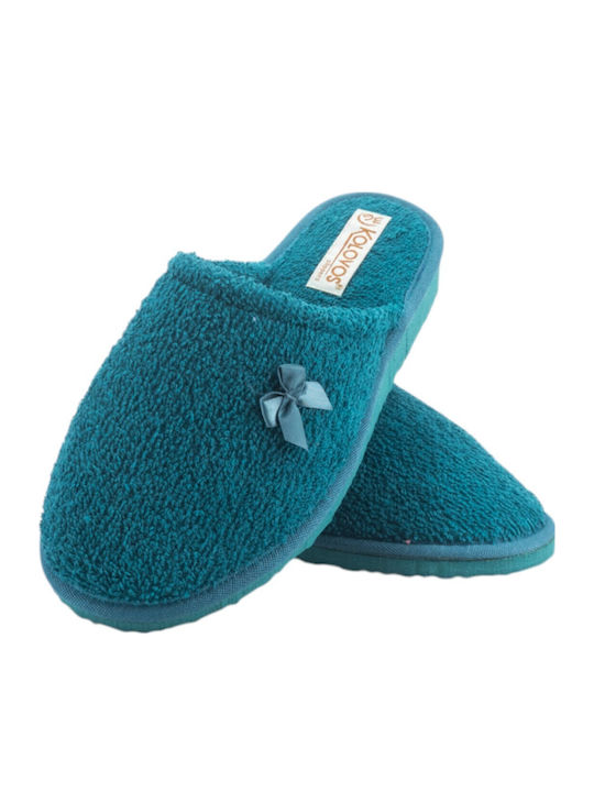 Closed Terry Women's Slippers Green