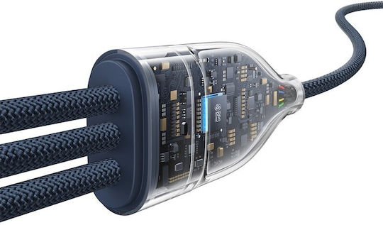 Baseus Flash Series Type C Regular Cablu USB la Type-C cu mai multe porturi 5A Albastru 1.5m (P10377503321-00)