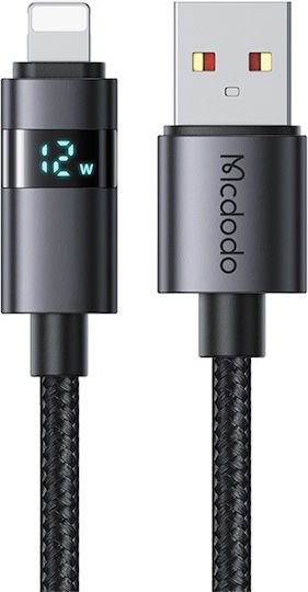 Mcdodo LED USB-A to Lightning Cable 18W Black (CA-6490)