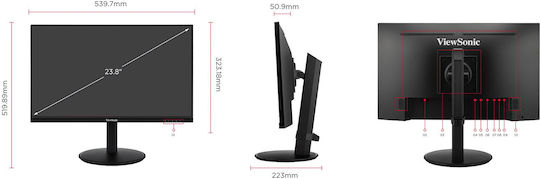 Viewsonic VG2409-MHDU-2 IPS Монитор 24" FHD 1920x1080 с Време за Реакция 4мс GTG