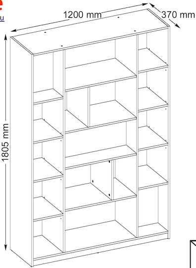 Βιβλιοθήκη Corina Μπεζ 120x37x180εκ. Βιβλιοθήκη Corina Μπεζ 120x37x180εκ.