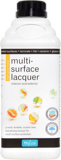 Polyvine Crystal Clear Lacquer Βερνίκι Επιφάνειας Νερού Άχρωμο Γυαλιστερό 500ml