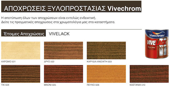 Vivechrom Vivelack Βερνίκι Επιφάνειας Διαλύτου 501 Άχρωμο Γυαλιστερό 750ml