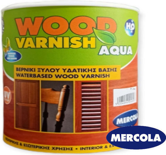Mercola Wood Varnish Aqua Surface Varnish Polyurethane Water Colorless Satin 375ml