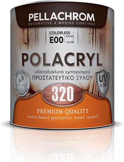 Pellachrom Polacryl 320 Βερνίκι Εμποτισμού Νερού Όρεγκον Σατινέ 750ml