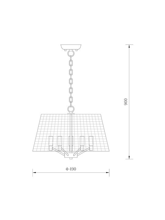Sun Light Κρεμαστό Φωτιστικό Μπεζ 110x110x49εκ.