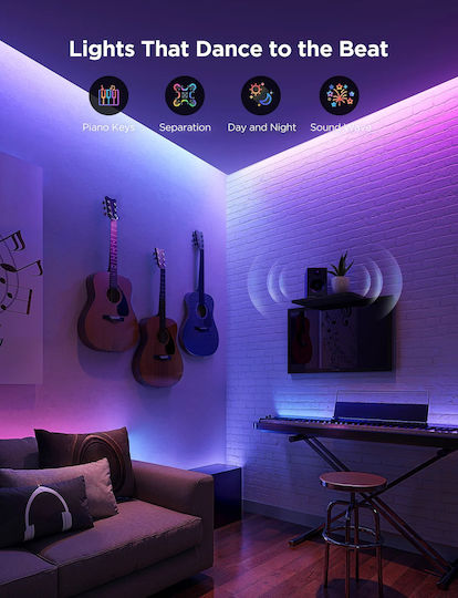 Govee Smart Ταινία LED Wi-Fi RGBIC Φως 5m με Τροφοδοτικό