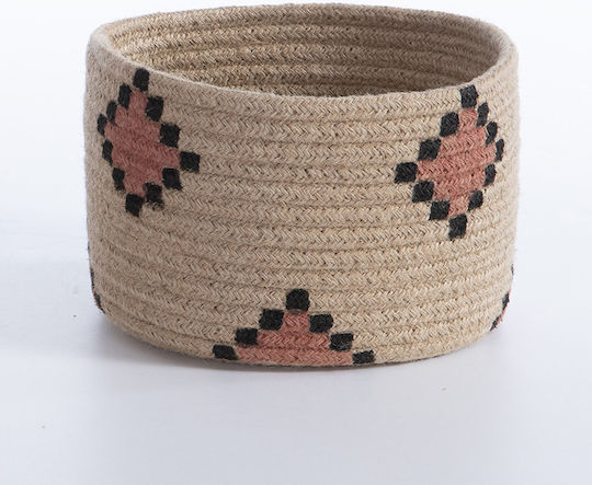 Nef-Nef Homeware Alemao Саксия Слама Кафяв 22x22x14εκ.