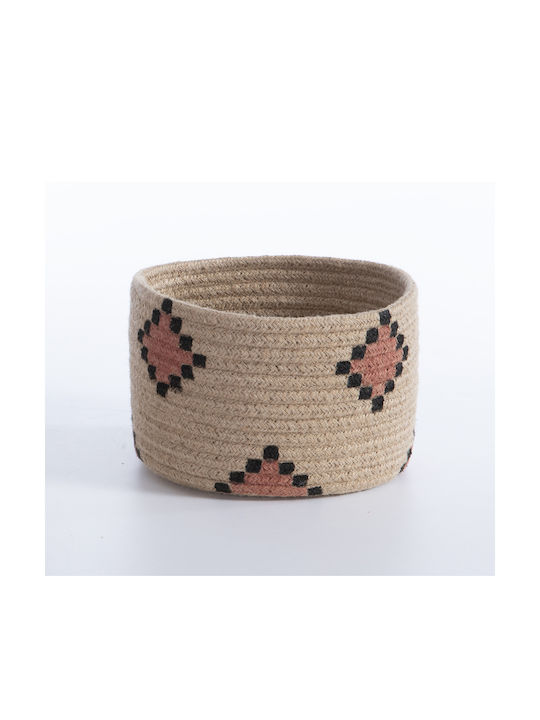 Nef-Nef Homeware Alemao Κασπώ Ψάθινο Καφέ 22x22x14εκ.