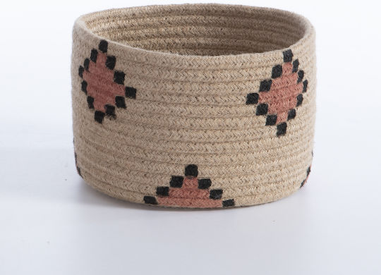 Nef-Nef Homeware Alemao Саксия Слама Кафяв 22x22x14εκ.
