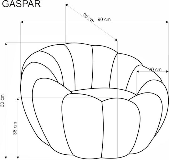 Spar Relax Armchair Mpez 90x95x60cm