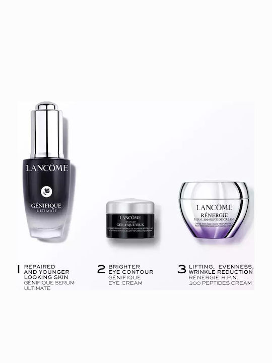 Lancome Génifique Ultimate Skin Care Set for Αnti-ageing, Brightening & Moisturizing 3pcs