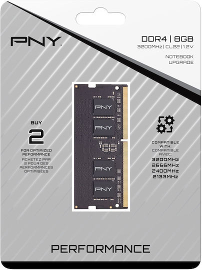 PNY Performance 8GB DDR4 RAM with 3200 Speed for Laptop