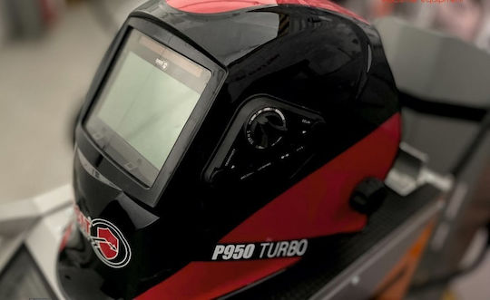 Sacit P950 Turbo Електронна Маска за заваряване Оптично поле 100x60 мм Червена