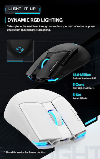 Machenike M7 Pro Ασύρματο Gaming Ποντίκι 8000 DPI Λευκό