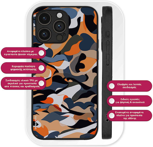 Sonique Camouflage Army Serie Hülle für Motorola Edge 20 5G Orange