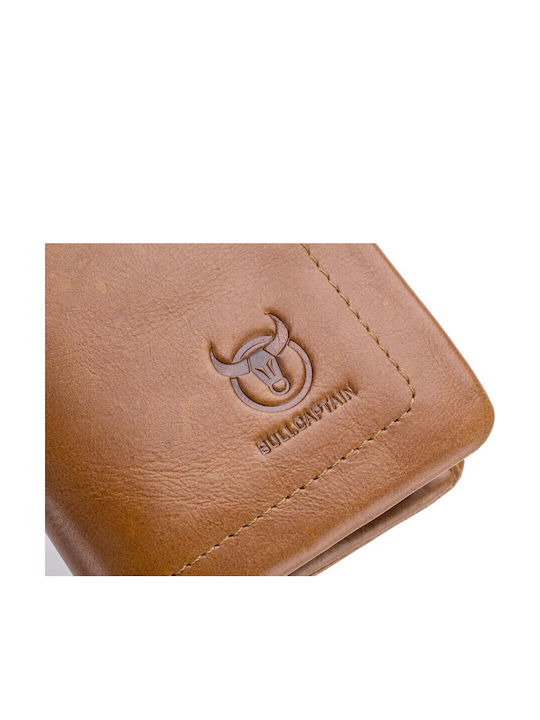 Leather Men's Wallet Classic with RFID Tabac Brown