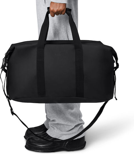 Rains Hilo Weekend Bag Small Σακ Βουαγιάζ 18lt Black Grain Υφασμάτινο Μ40xΠ20xΥ23εκ.