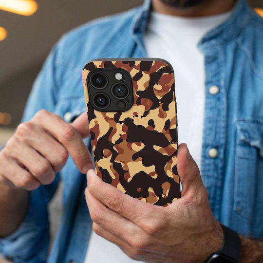 Sonique Camouflage Army Series Case for Motorola Moto G73 5G Brown 01