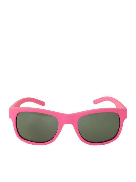 Polaroid Unbreakable Square Kids Sunglasses with Polarized Lens Red