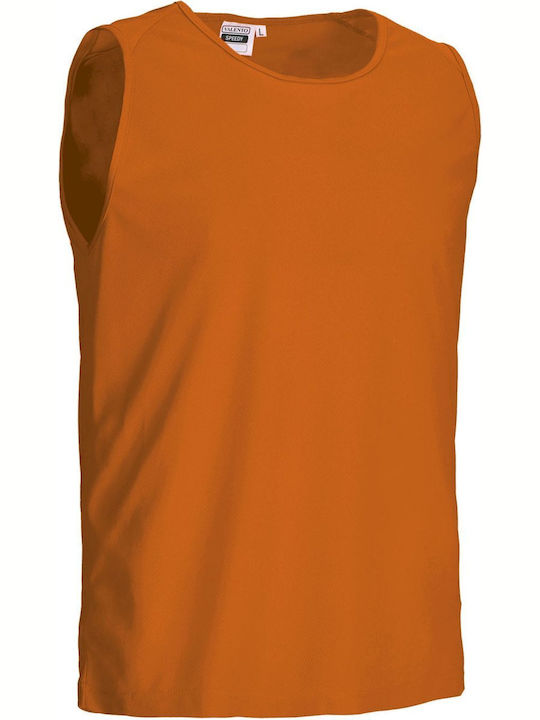 Valento Men's Sleeveless Promotional Blouse Fluo Orange Valento Men's Sleeveless Promotional Blouse Fluo Orange