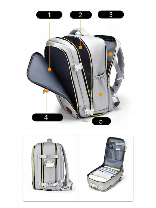 Travel Backpack 17-inch Laptop Space Ideal Flights Cabin Compatible Multifunctional Newevo Backpack Waterproof Usb Charging Port Multiple Pockets Capacity