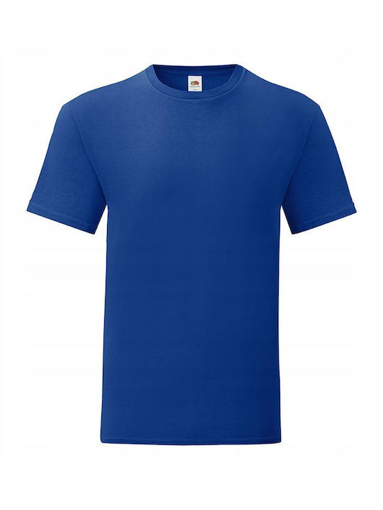 Fruit of the Loom Iconic Unisex Διαφημιστικό T-shirt Κοντομάνικο Cobalt Blue