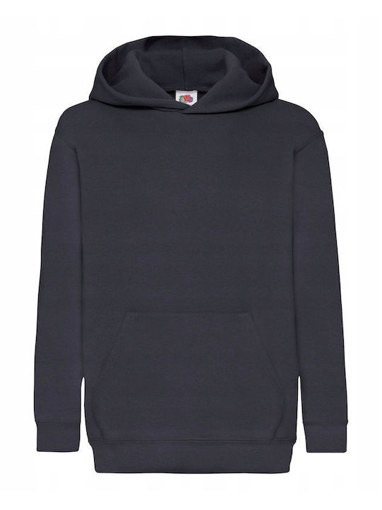 Fruit of the Loom Детски Суичър с Качулка и Джобове Deep Navy