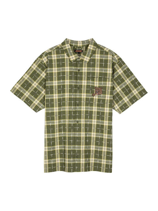 Short-sleeved Shirt Checked Braun