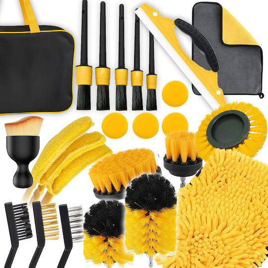 Set Curățarea Mașinilor pentru Materiale Plastice pentru Interior Tabloul de Bord cu 23 Bucăți