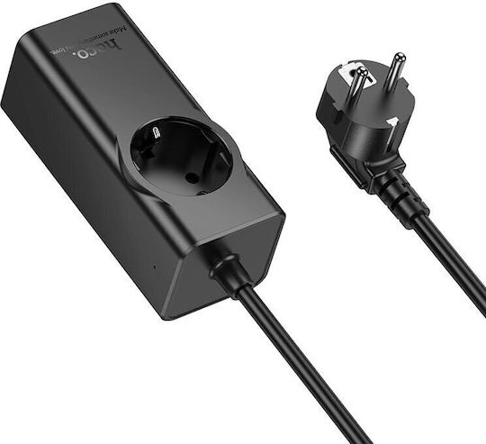 Hoco Einzelne Steckdose mit USB-A, 3 USB-C und Kabel 2m