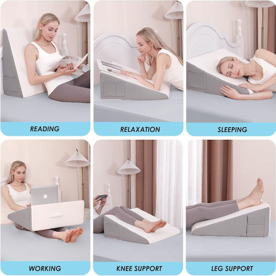 Linomag Pernă cu Memory Foam 61x61x25.5cm în culoare Alb