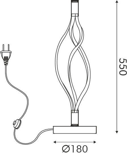Aca Decorative Lamp Black