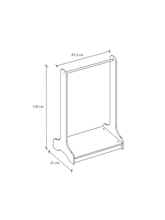 Belgum Eingangsmöbel mit Schuhschrank White 87.3x35x128cm