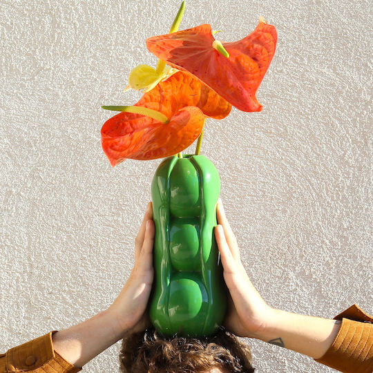 Fluid Market Green Vase 11x11xH26cm