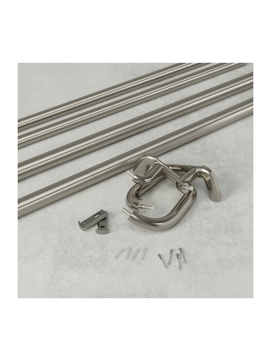 Umbra Extendable Metallic Curtain Pole Twilight Double Single Φ19mm 76-213cm Nickel Matte
