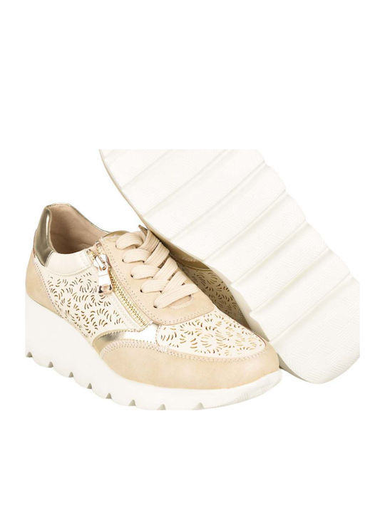 Γυναικεία Ανατομικά Sneakers Μπεζ