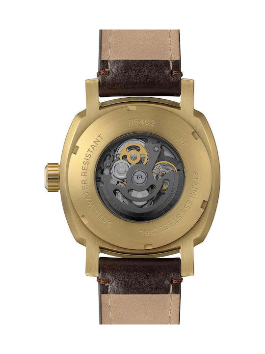 Ingersoll Herrenuhr Batterie mit Braun Lederarmband