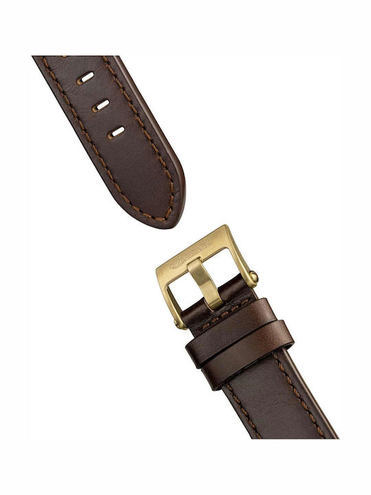 Ingersoll Herrenuhr Batterie mit Braun Lederarmband