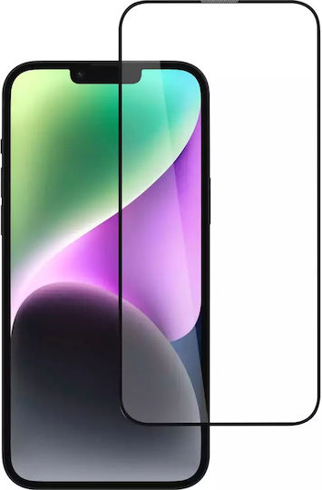 Tuniq Full Face Tempered Glass Μαύρο (iPhone 15 Plus / 16 Plus)