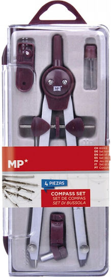 Madrid Papel Metallic Compass with Spare Points and Circle Cutter in Case Green