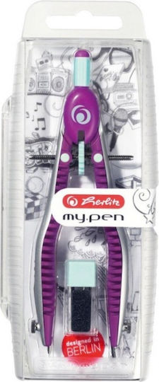 Διαβήτης My Pen Μοβ Μέντα 11122348 Herlitz 4008110408569