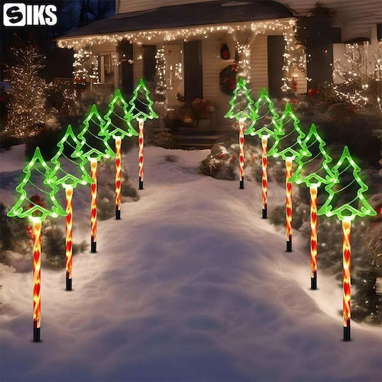 Beleuchtet Weihnachtsdekoration Baum 44cm Weiß 5Stück
