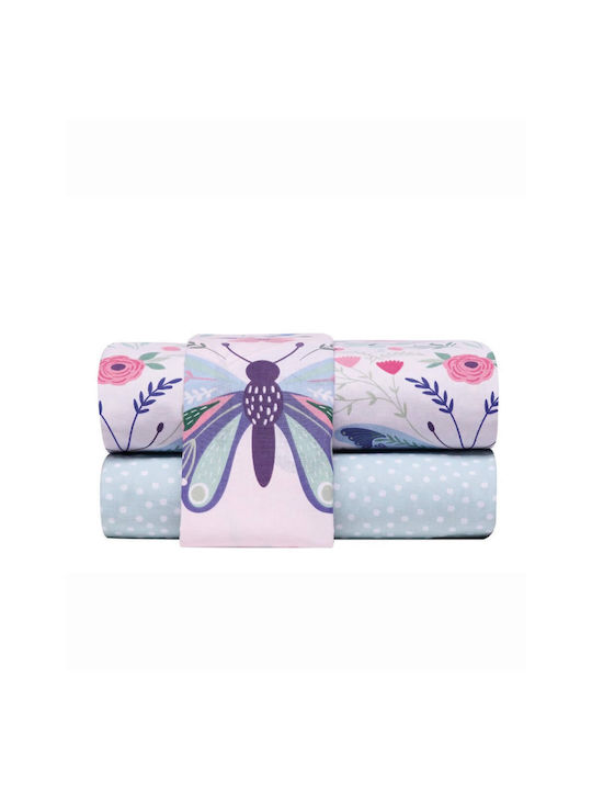 Kentia Bettwäsche-Set Einzel Baumwolle Rosa 160x270cm 3Stück
