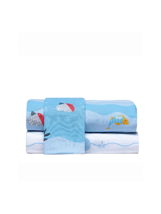 Kentia Set Einzeln Balena Hellblau 160x270cm