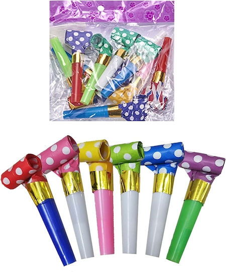 Party Horn Whistle Metallic Party Set 10 Pieces
